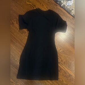 H&M defined-waist black t shirt dress- new without tags XS